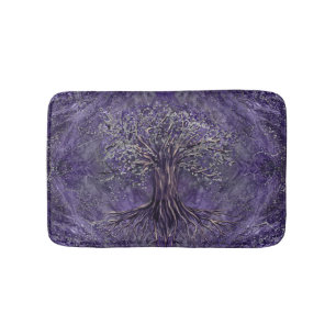 Alfombrilla De Baño Árbol de la vida - amatista y plata de Yggdrasil