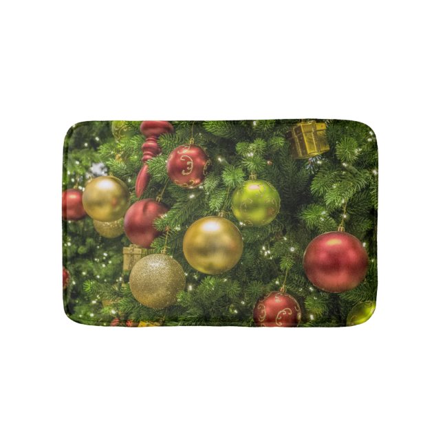 Alfombrilla De Baño Árbol de Navidad decorado (Anverso)