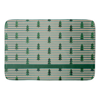 Alfombrilla De Baño Árboles verdes de chapa de KiniArt