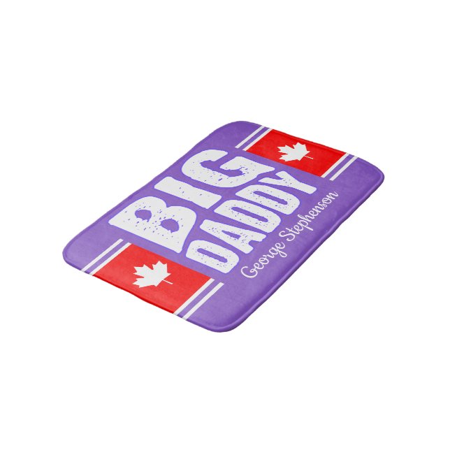 Alfombrilla De Baño Arce Canadá Blanco con Texto Blanco en Tu Color (Angular)