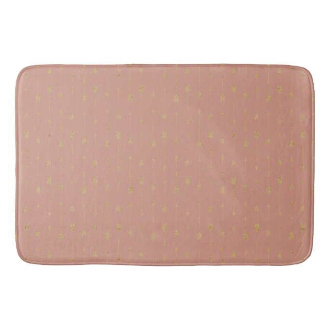 Alfombrilla De Baño Arcilla mutada de moda y boho de oro ceden barba (Anverso)