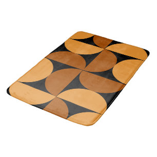 Alfombrilla De Baño Arcilla y mocha modernas de mediados del siglo