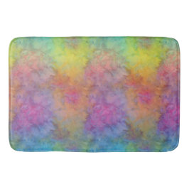 Alfombrilla De Baño [Arco iris Frost] teñido anudado multicolor