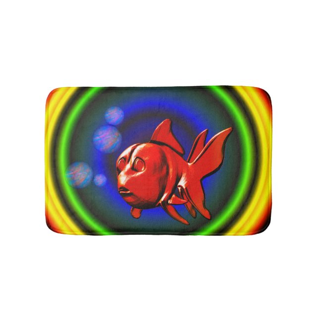 Alfombrilla De Baño Arcoiris Hues Cute Abstract Goldfish (Anverso)