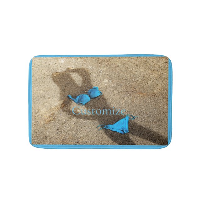 Alfombrilla De Baño Arena azul de Bikini Beach Thunder_Cove (Anverso)