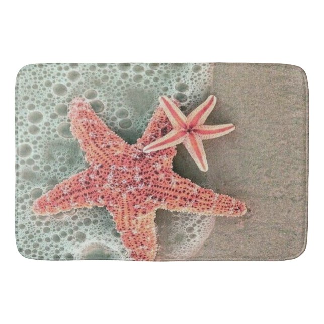 Alfombrilla De Baño arena de la playa con las estrellas de mar (Anverso)
