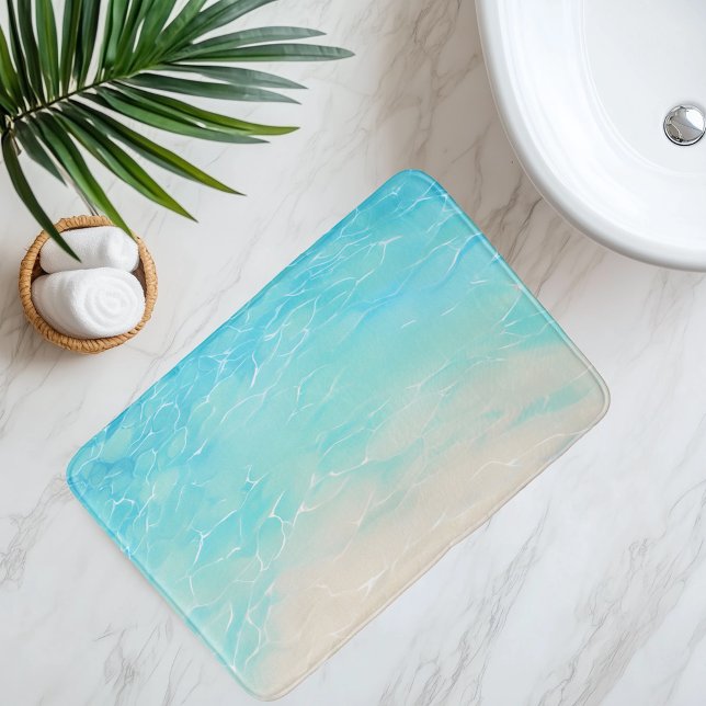 Alfombrilla De Baño Arena De Playa Imitación Bajo Un Agua Transparente (Subido por el creador)