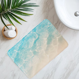 Alfombrilla De Baño Arena De Playa Imitación Bajo Un Agua Transparente