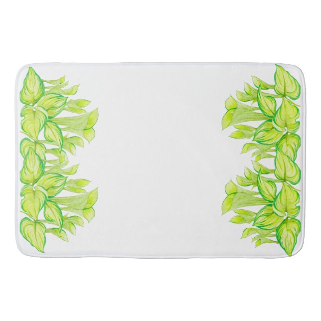 Alfombrilla De Baño 'Armonía en verde' en una barba (Anverso)