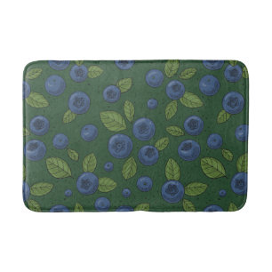 Alfombrilla De Baño Arroz azul en verde oscuro