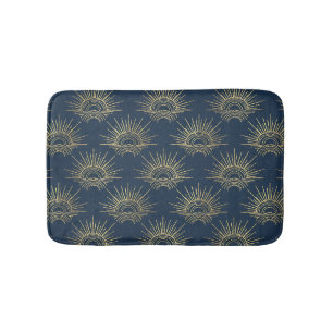 Alfombrilla De Baño Art Deco Alabere Arco de Corona Azul Medianoche