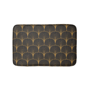 Alfombrilla De Baño Art Deco, Patrón Geométrico Vintage.