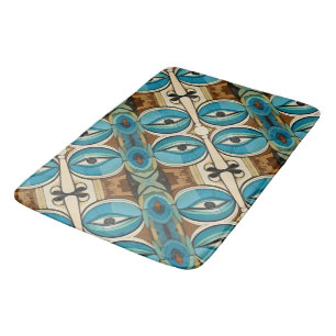 Alfombrilla De Baño Art Deco Resumen Patrón de ojos