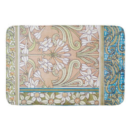 Alfombrilla De Baño Art Nouveau daffodil Verneui arte textil de flores