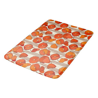 Alfombrilla De Baño Art Nouveau Poppies Bath Mat