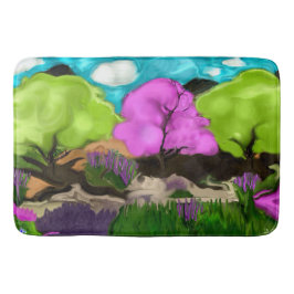 Alfombrilla De Baño Arte abstracto de candía de algodón