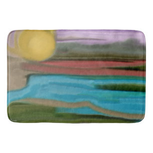 Alfombrilla De Baño Arte abstracto de Sierra Sunrise