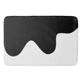 Alfombrilla De Baño Arte abstracto mínimo moderno en blanco y negro