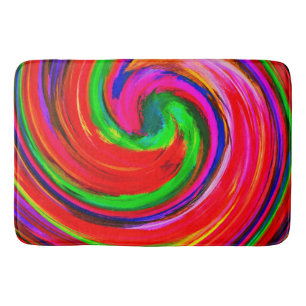 Alfombrilla De Baño Arte Abstracto Moderno de Remolino #12