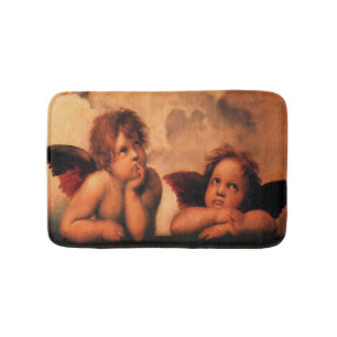 Alfombrilla De Baño Arte angelical de la querube de Raphael