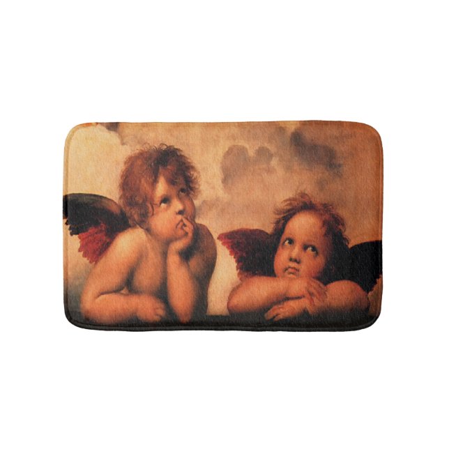 Alfombrilla De Baño Arte angelical de la querube de Raphael (Anverso)