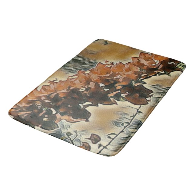 Alfombrilla De Baño Arte de árbol Rosa (Angular)