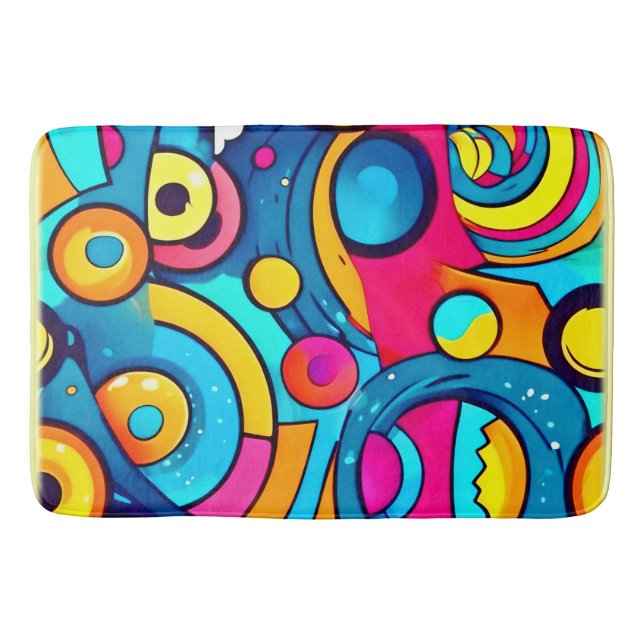 Alfombrilla De Baño Arte de carnaval cósmico (Anverso)