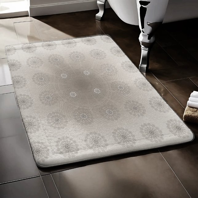 Alfombrilla De Baño Arte de estampado textil floral de arena (Subido por el creador)