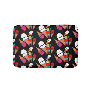 Alfombrilla De Baño Arte De Helado Retro Vintage
