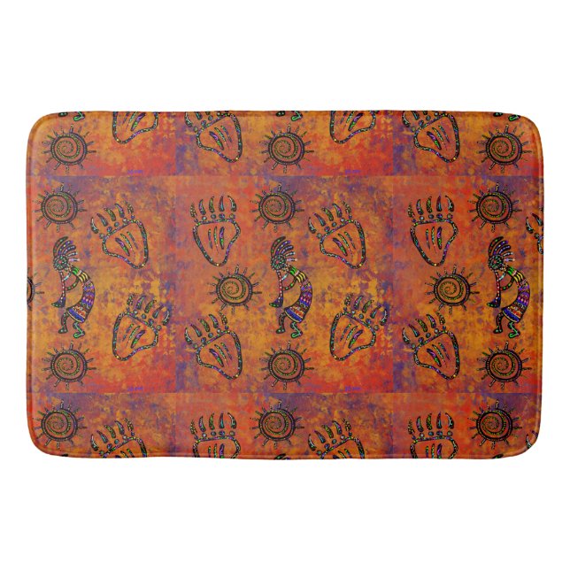 Alfombrilla De Baño Arte de Kokopelli (Anverso)