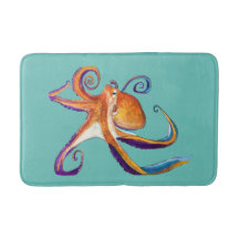 Arte de la acuarela Octopus sealife