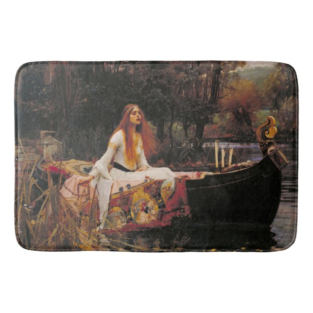 Alfombrilla De Baño Arte de la Lady of Shalott Waterhouse (Anverso)