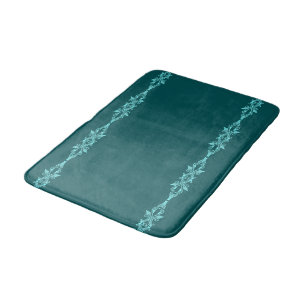 Alfombrilla De Baño Arte de línea abstracta azul