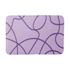 Alfombrilla De Baño Arte de línea en morado