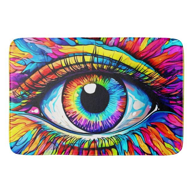 Alfombrilla De Baño Arte de Ojo Vibrante  (Anverso)