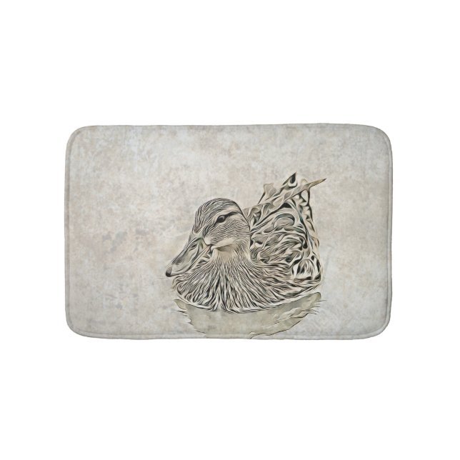 Alfombrilla De Baño Arte de pato digital (Anverso)