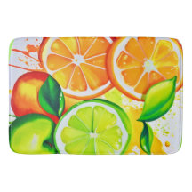 Arte de Salpicaduras de Frutas Cítricas Vibrantes