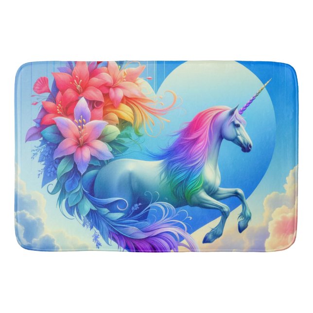 Alfombrilla De Baño Arte de Unicorn (Anverso)