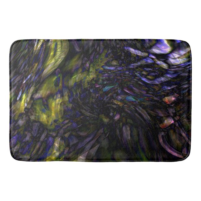 Alfombrilla De Baño Arte de vidrio abstracto funky salpicadura de colo (Anverso)
