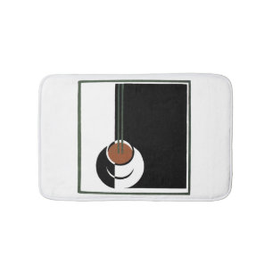 Alfombrilla De Baño Arte Deco Antiguo, Taza de Café con Vapor