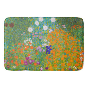 Alfombrilla De Baño Arte floral de jardín de cottage vintage de Gustav