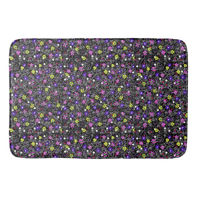Alfombrilla De Baño Arte floral de primavera (Anverso)