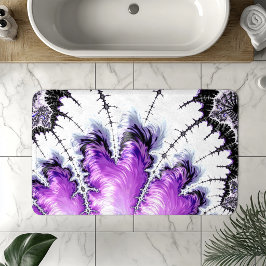 Alfombrilla De Baño Arte fractal de gradiente colorido moderno