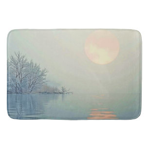 Alfombrilla De Baño Arte matutino pacífico de invierno