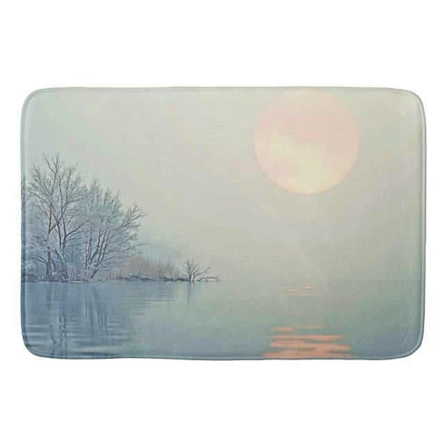 Alfombrilla De Baño Arte matutino pacífico de invierno (Anverso)