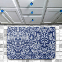 Alfombrilla De Baño Arte natural de animales de bosque blanco oscuro