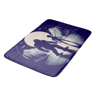 Alfombrilla De Baño Arte paranormal de alienígenas criptid UFO Bigfoot
