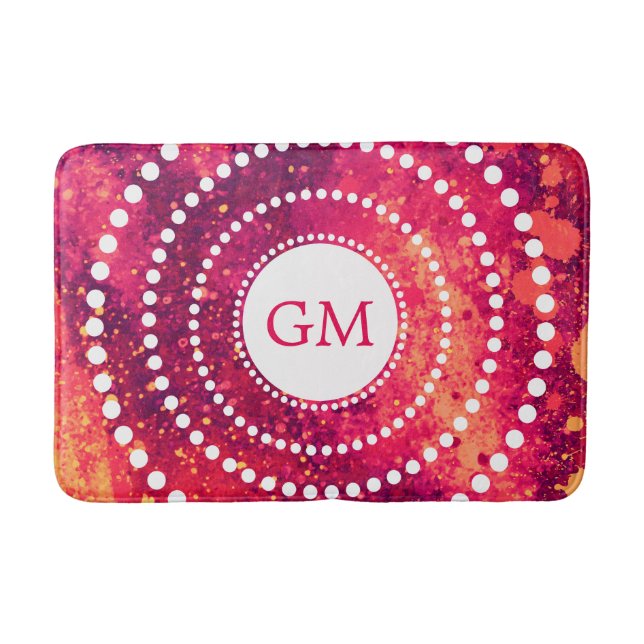 Alfombrilla De Baño Arte personalizado del punto de la salpicadura de (Anverso)