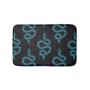 Alfombrilla De Baño Arte popular texturizado grungy Witchy Serpiente a