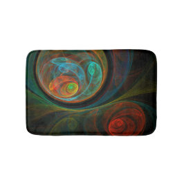 Alfombrilla De Baño Arte resumido azul de renacimiento